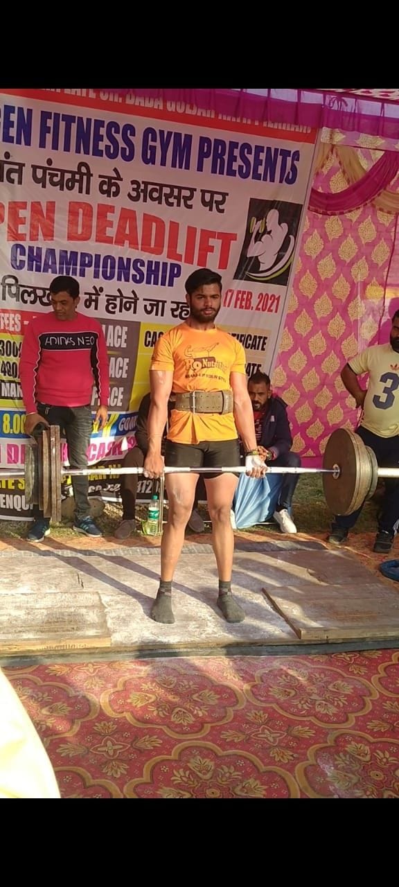 Rajan Sharma won bronze in power lifting