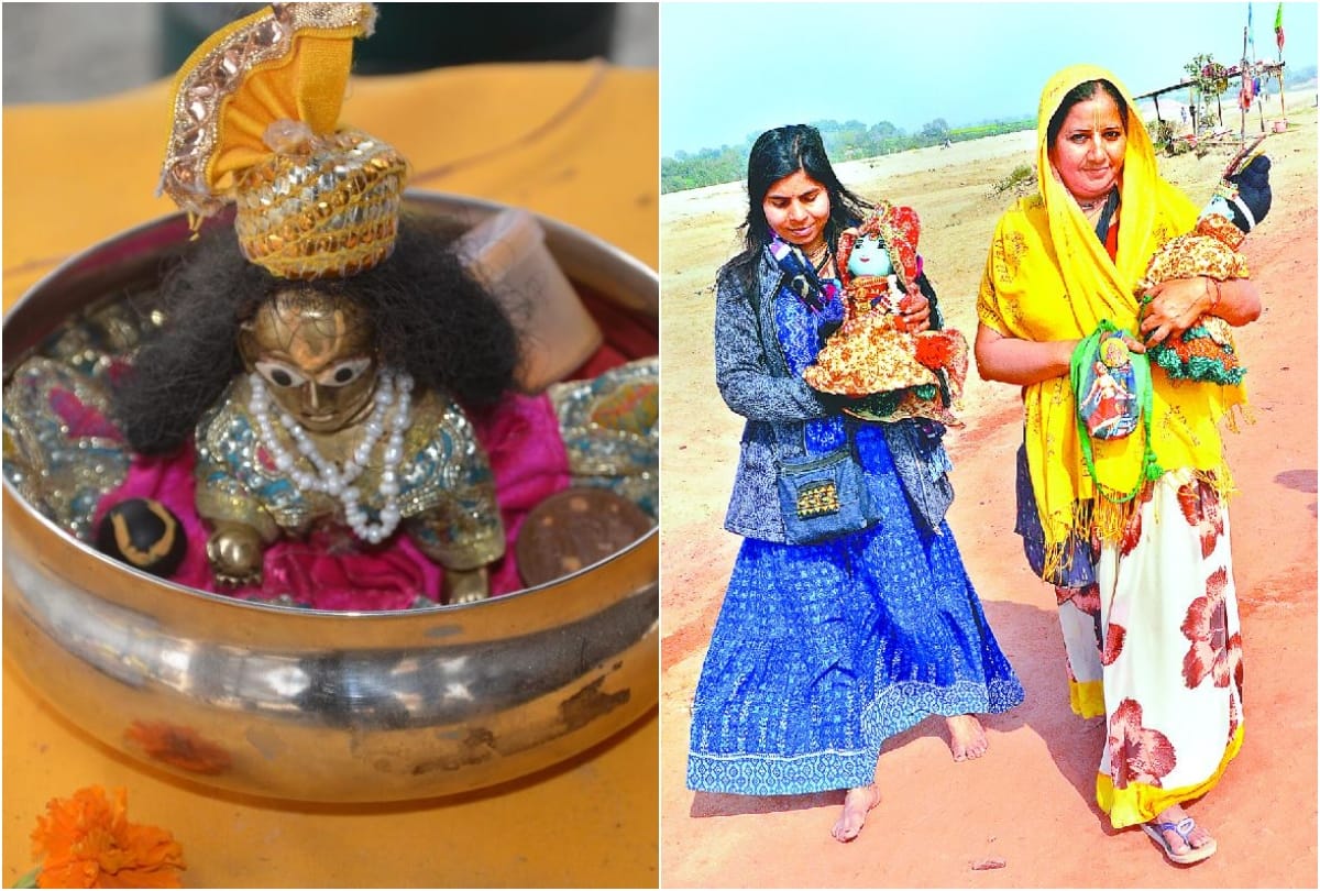 vrindavan kumbh mela saints reaches with thakur ji in mathura