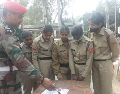 NCC cadets learned to read the map