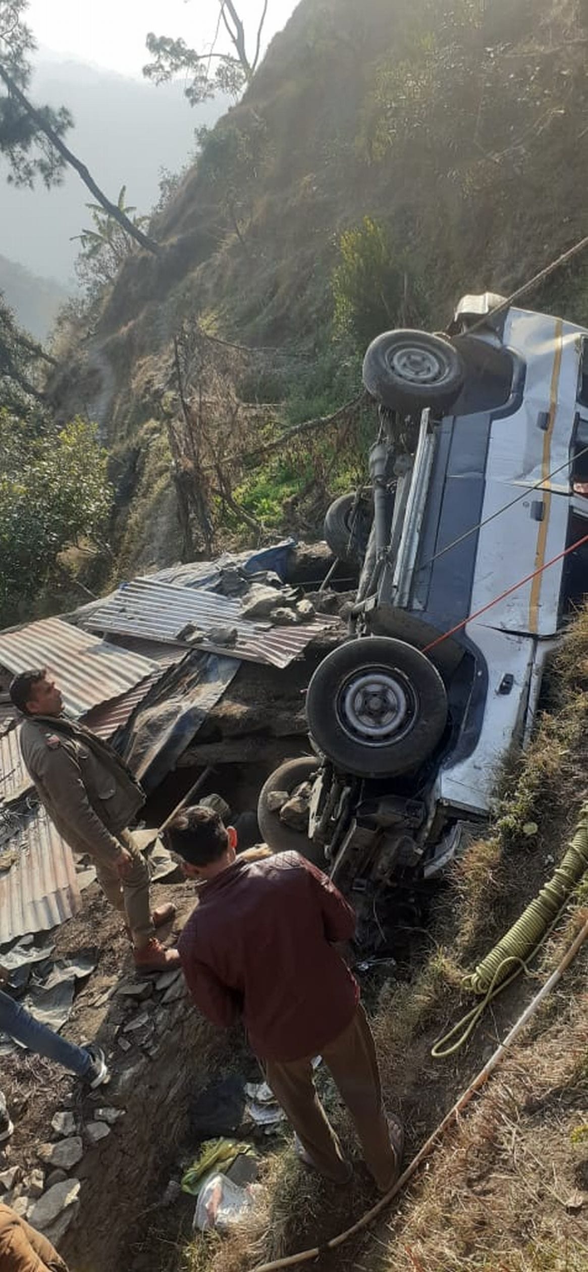 uttarakhand news : father died in accident during son marriage card distribution, two died many injured watch photos