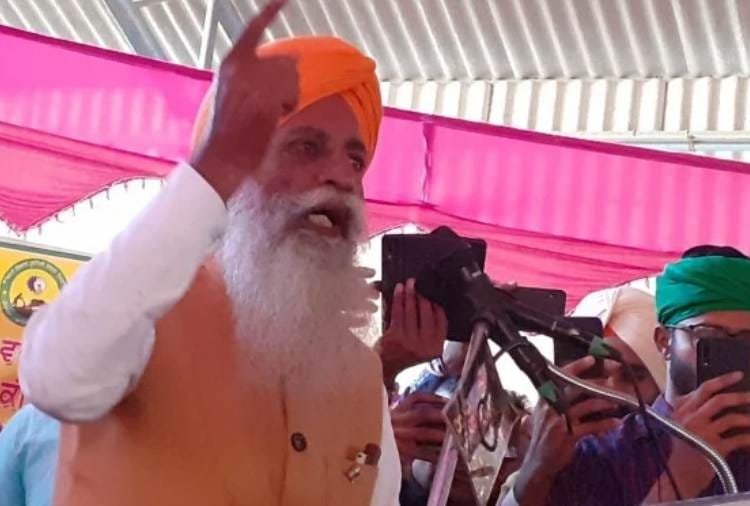 Farmer Leader Gurnam Singh Chaduni reached Kisan Mahapanchayat At Tohana