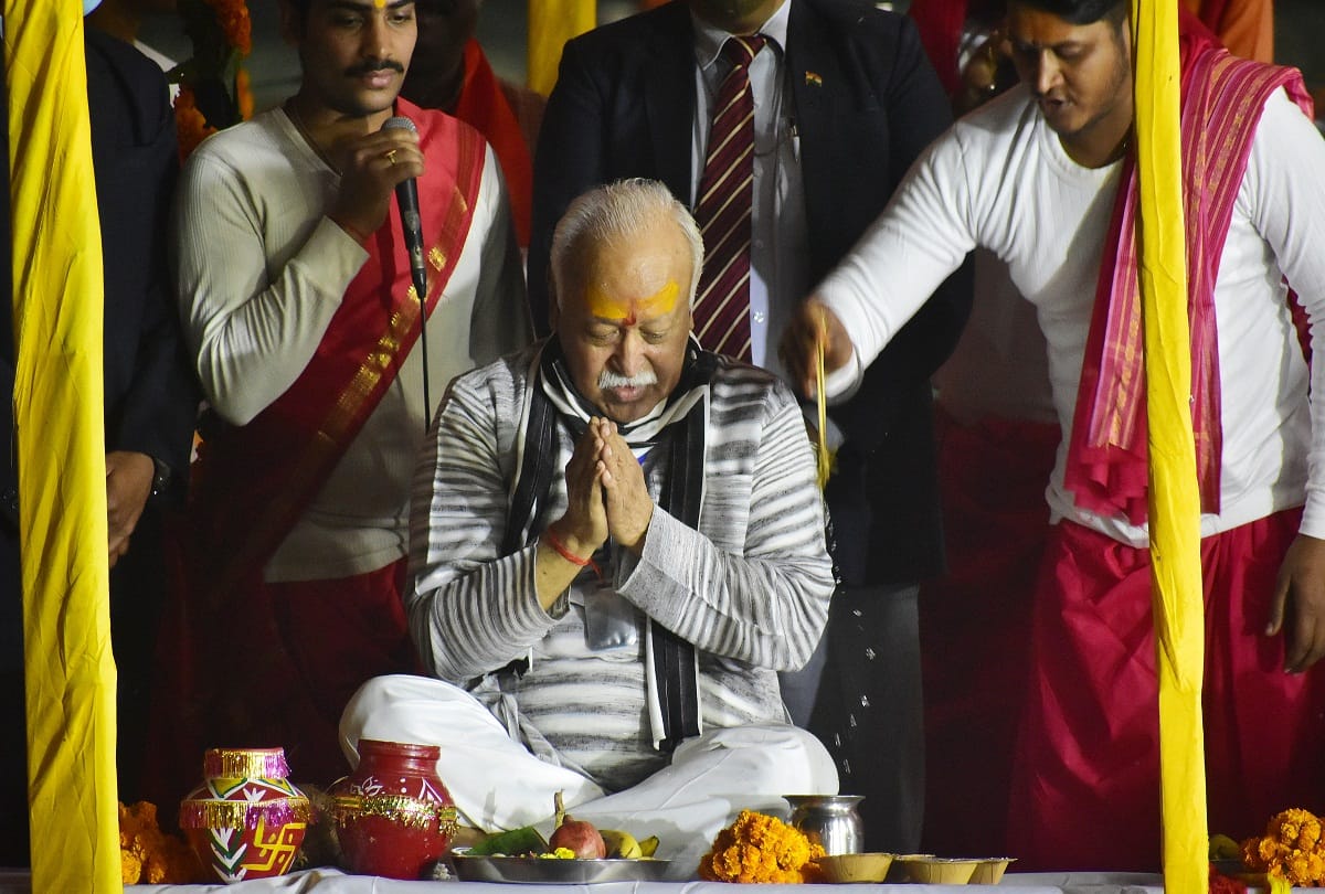 Mohan Bhagwat thanked mother Ganga for starting Ram temple construction