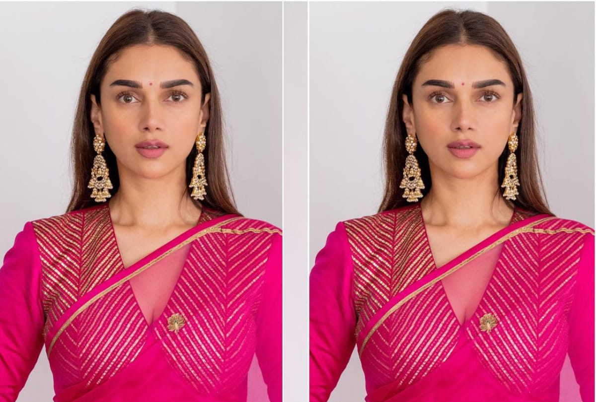 mira rajput in yellow chiffon saree and aditi rao hydari in dia mirza saree look