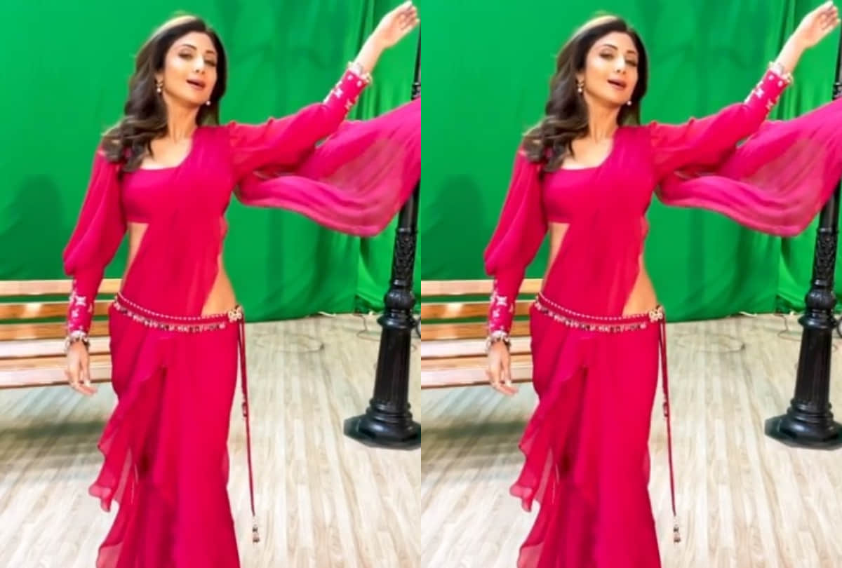 shilpa shetty stunning look in sequin saree for dance deewane