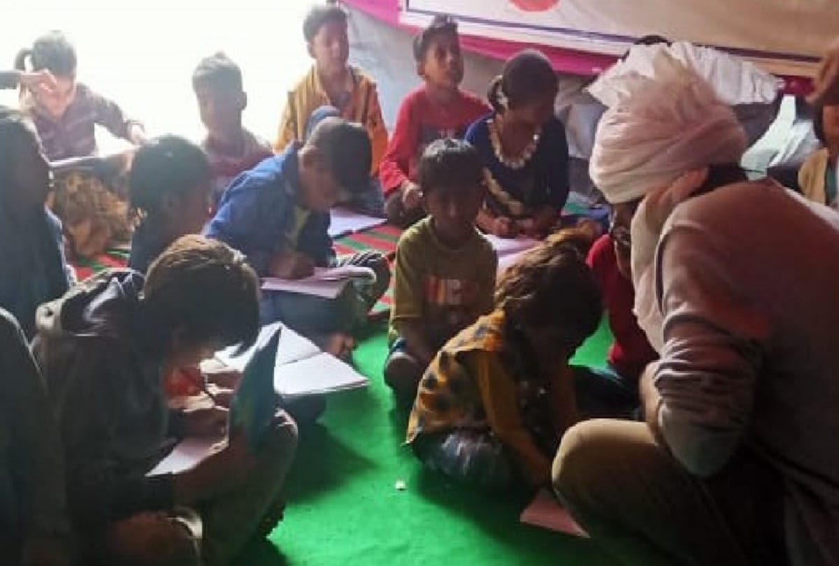 Delhi News : kisan school opened at tikri border