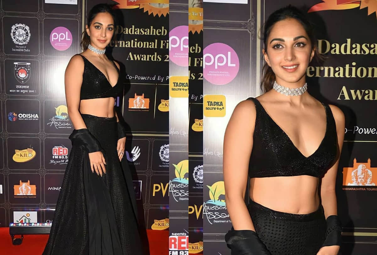 Kiara Advani in shimmery black lehenga for dada saheb Phalke international award 2021