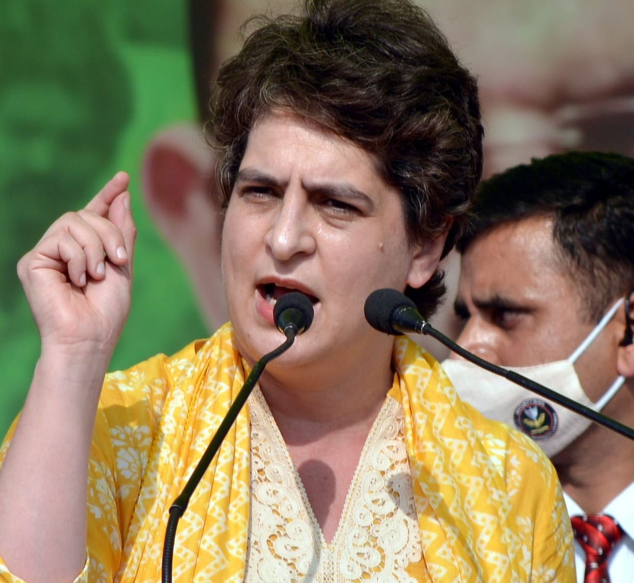 Priyanka Gandhi's speech focused on farmers
