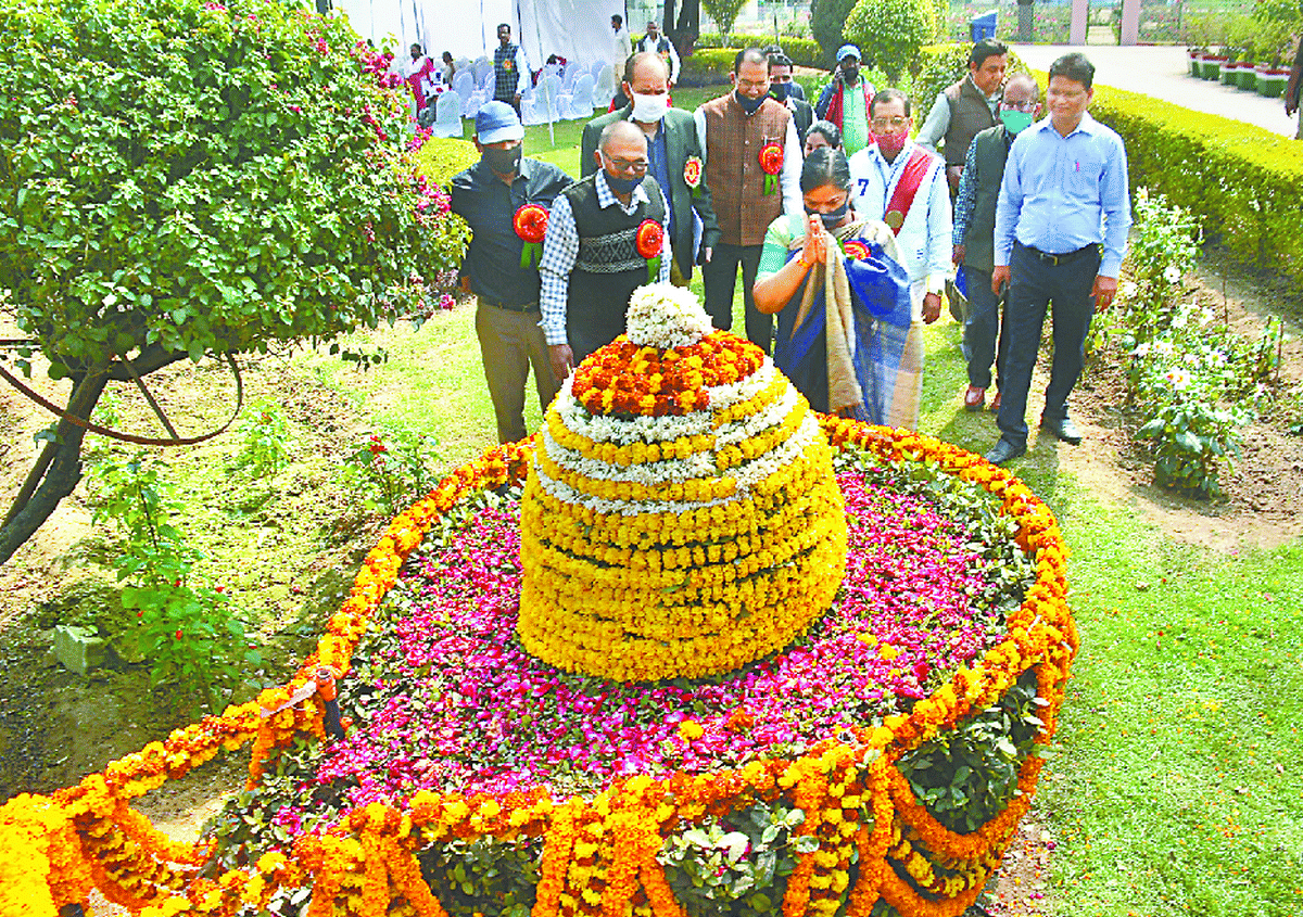 company garden Fruit Flower Vegetable Exhibition artefacts of flowers in varanasi
