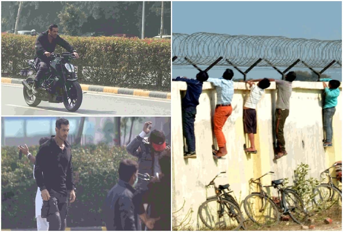 shooting of john abraham film attack on dhanipur airstrip in aligarh