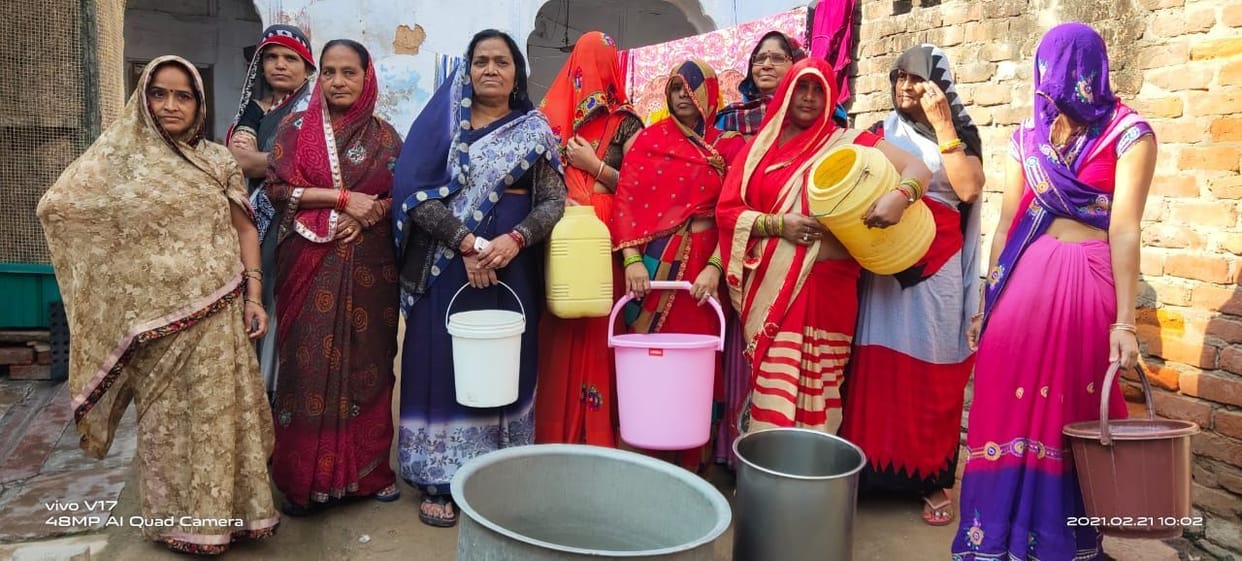 Mathura: Women demonstrated with utensils