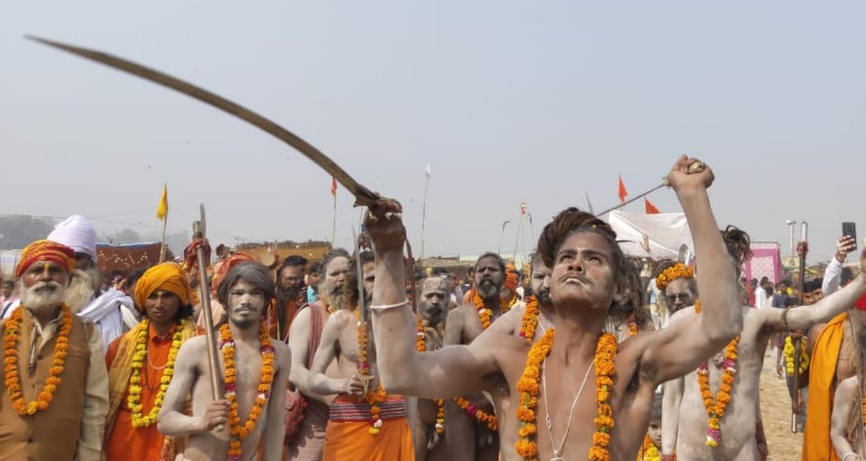 Saints show off tricks in procession