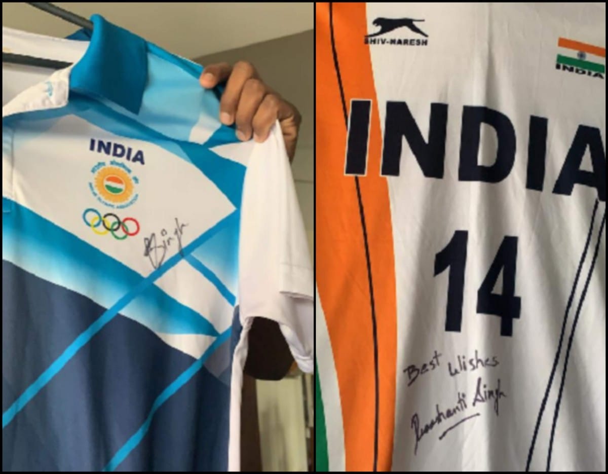varanasi Singh sisters jerseys auctioned in Charity auction night Bangalore for tokyo olampic