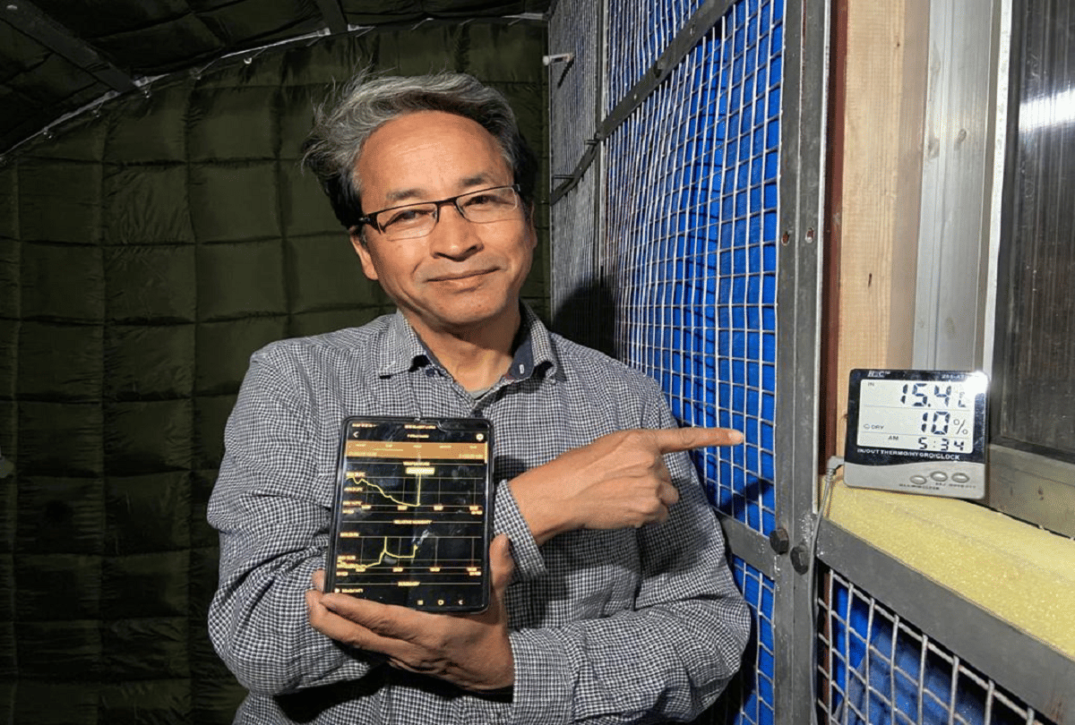 Sonam Wangchuk ladakh develops solar heated tent for Army personnel