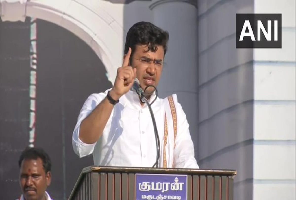 BJP MP Tejasvi Surya says that dmk is anti hindu