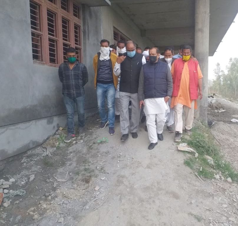 MLA got angry on slow speed on construction
