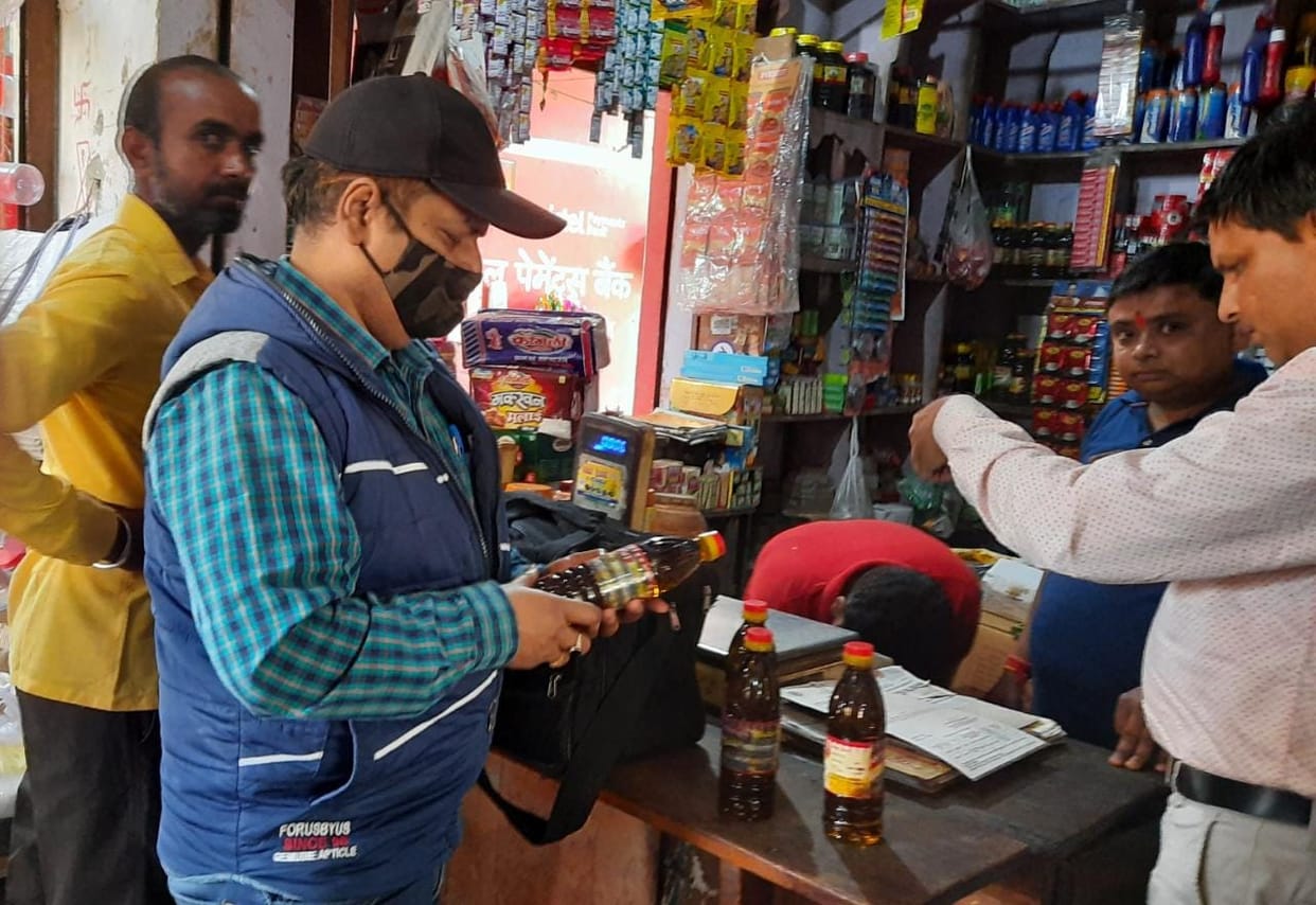Samples for Ghee-oil by conducting raids