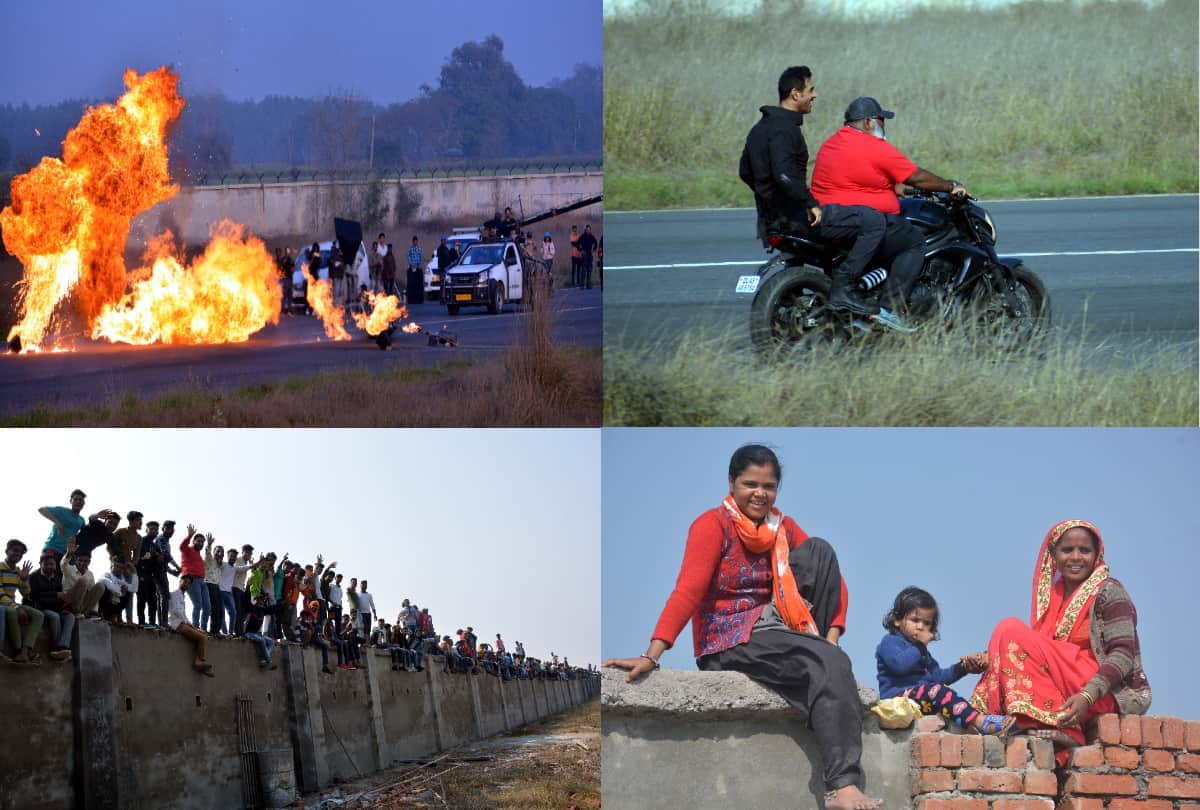 Bomb blast on airstrip in Aligarh Actor John Abraham bike caught fire during shooting of film Attack