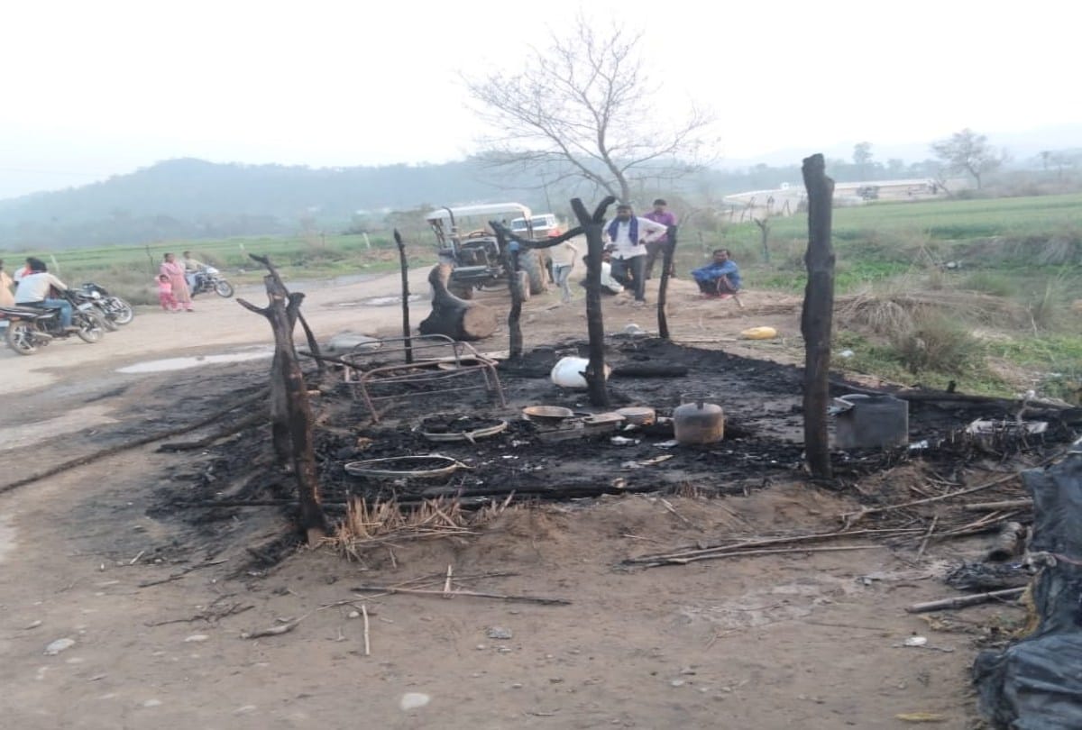 seven years old girl burn alive in fire in baddi himachal, Slums on  fire