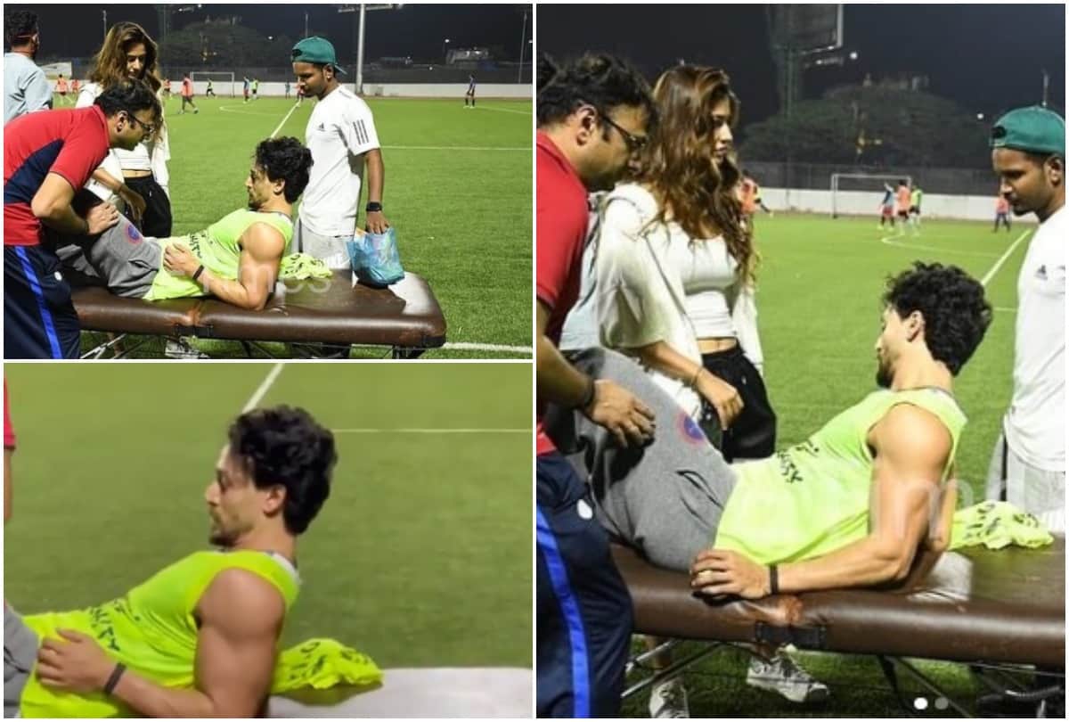 Disha Patani takes care of injured Tiger Shroff during a football match. See Pics