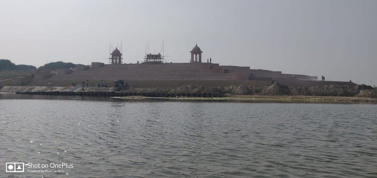 Markandeya Mahadev Temple Sangam Ghat construction work for beautification in varanasi