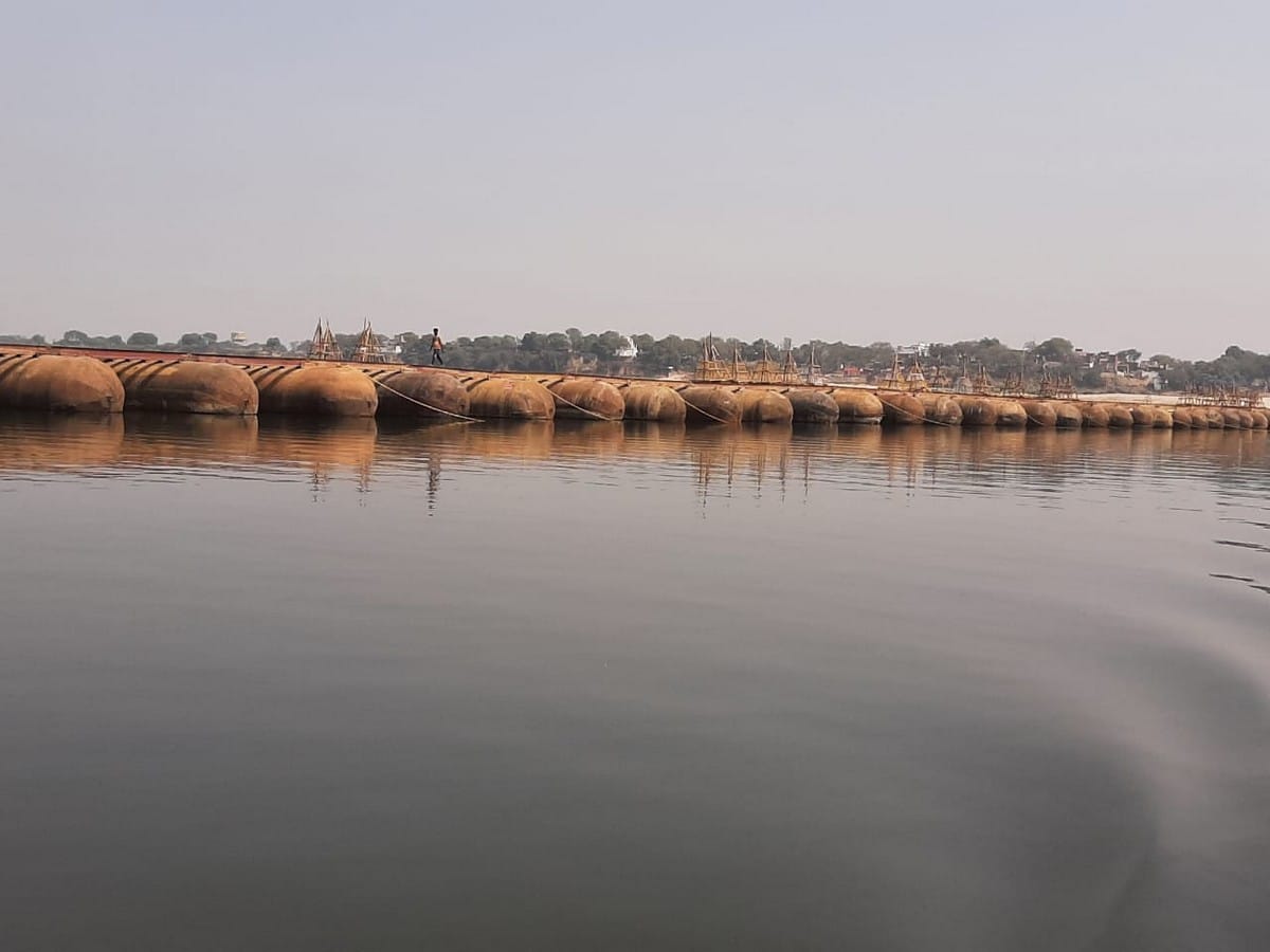 Markandeya Mahadev Temple Sangam Ghat construction work for beautification in varanasi