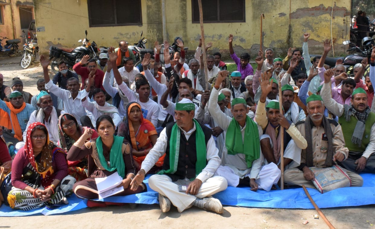 farmers,hardoi news,incrase,petroleum product,broke the back