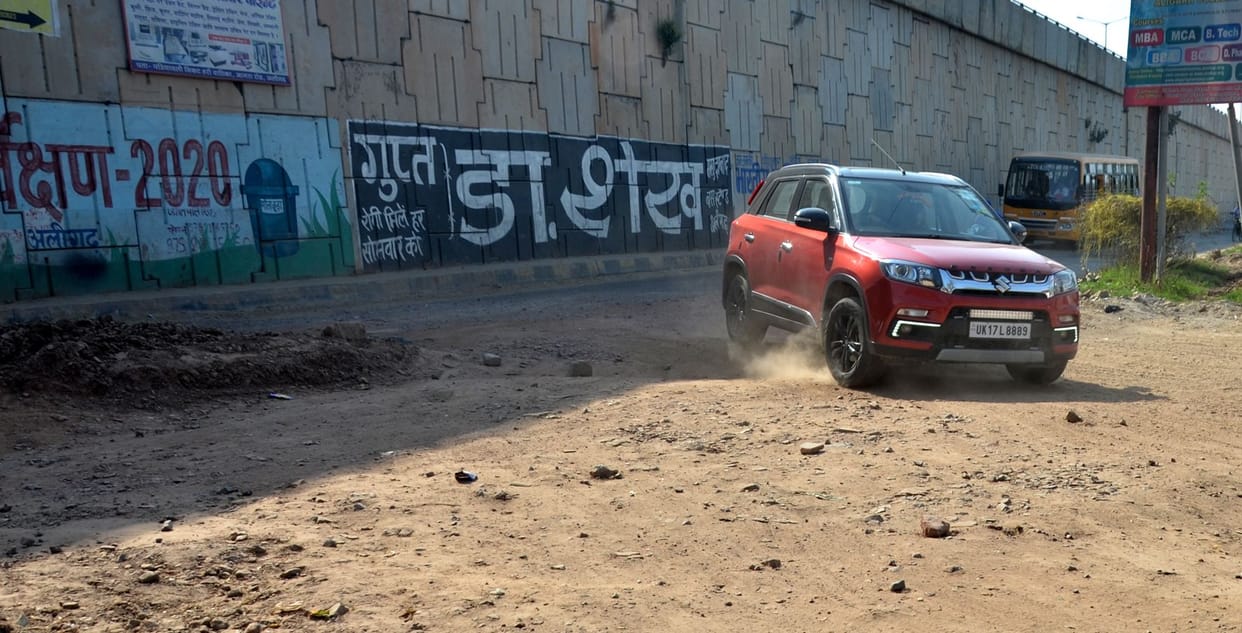 agra moradabad flyover condition is pitiable