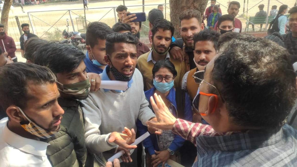 Uproar by students against university, strike
