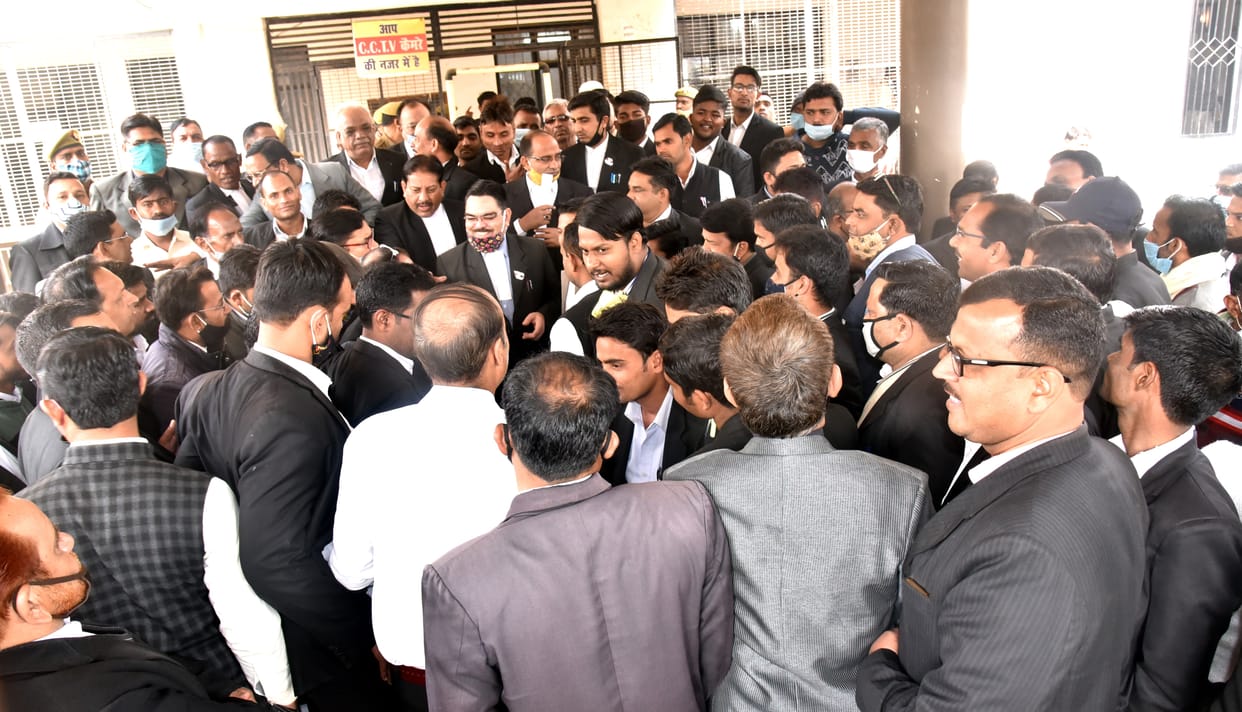 Fellow advocates demonstrated when a report was filed against a lawyer