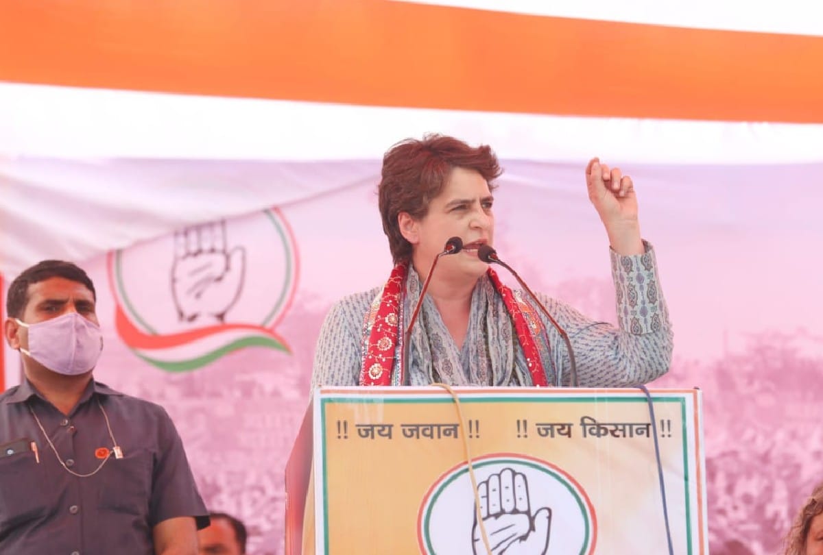 Priyanka Gandhi Vadra Speech In Kisan Mahapanchayat Mathura Today