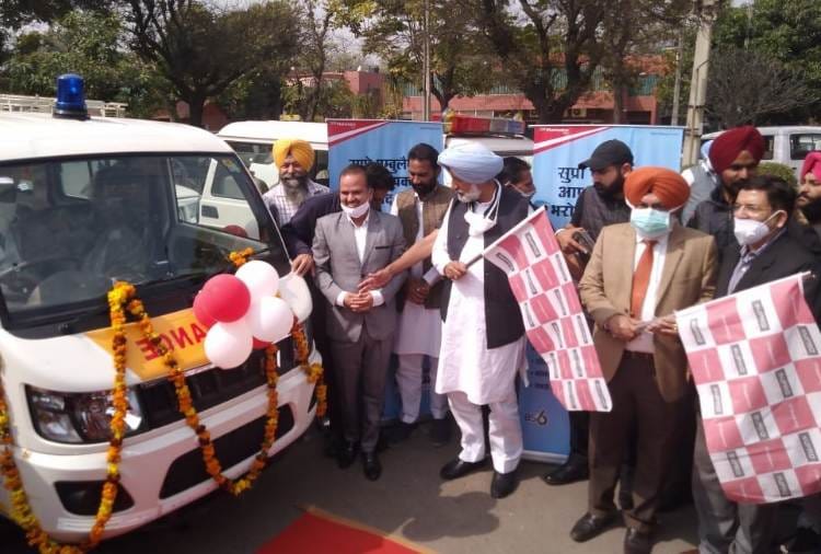 Health Minister Balbir Singh Sidhu today flagged off 22 small Ambulances