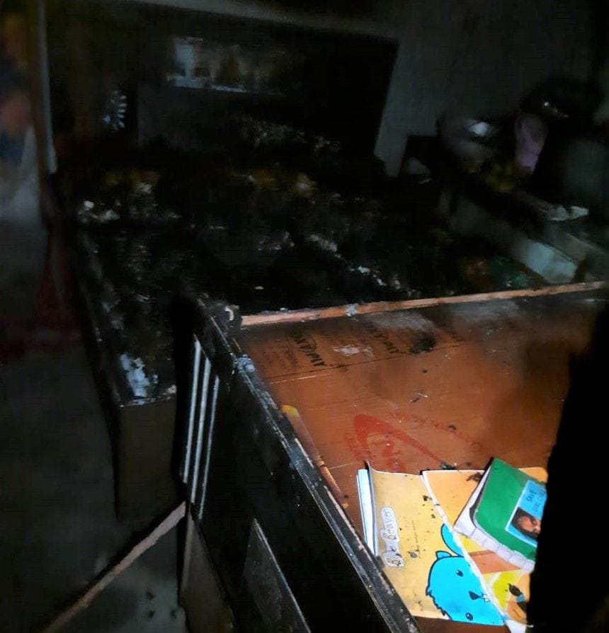 A fire broke by spraying petrol on the wife and sister-in-law sleeping in the room