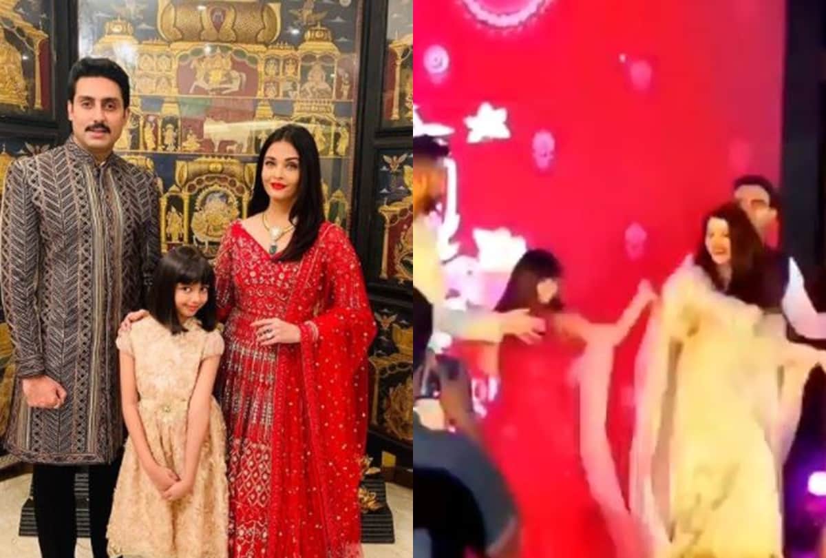 Aishwarya Rai dances to Desi Girl with Abhishek Bachchan and Aaradhya at Shloka Shetty's wedding