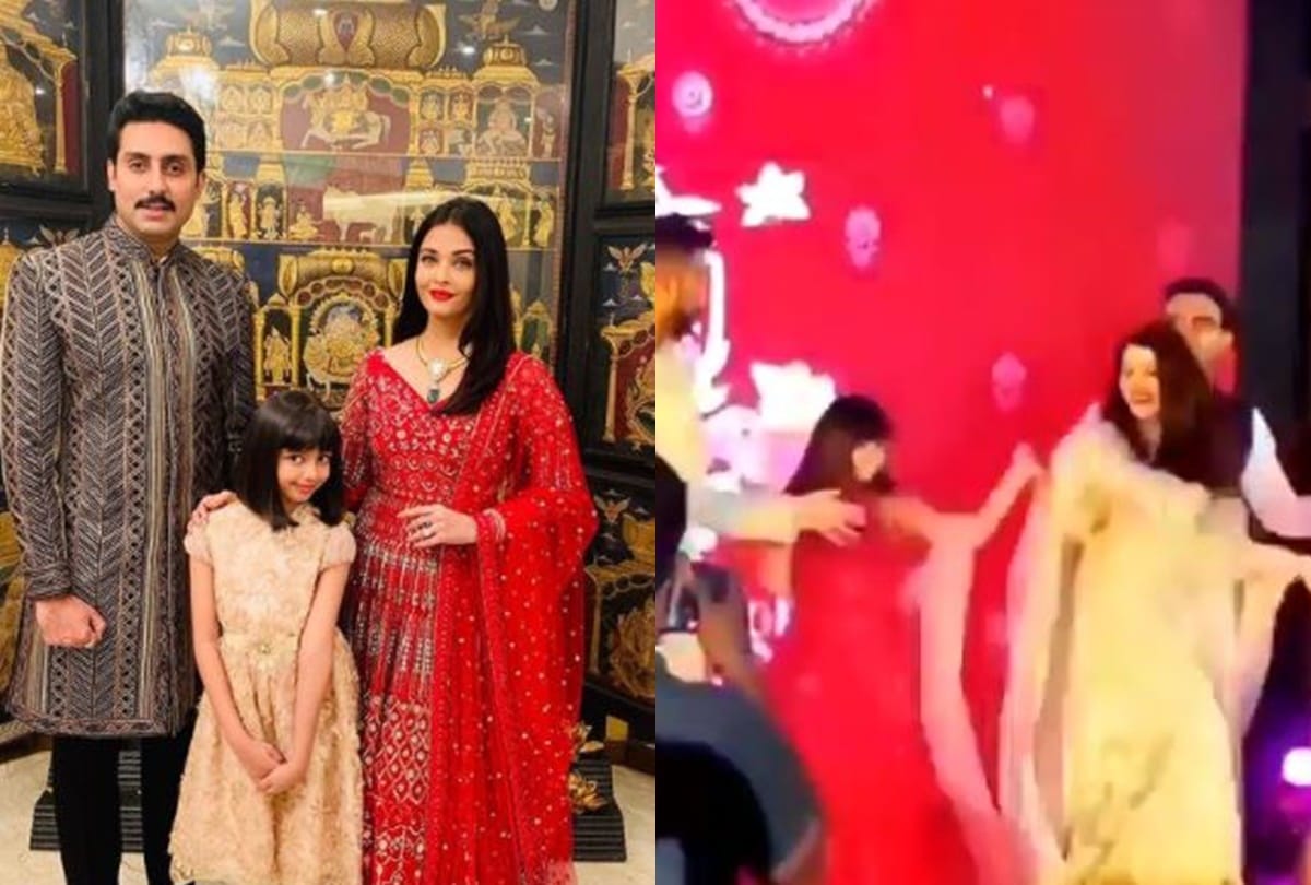 Aishwarya Rai dances to Desi Girl with Abhishek Bachchan and Aaradhya at Shloka Shetty's wedding