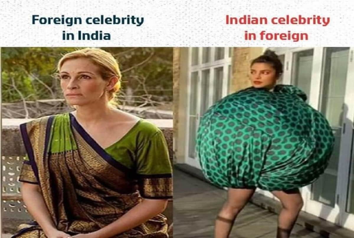 Priyanka Chopra green balloon dress inspires memes even Virat Kohli is a part of them