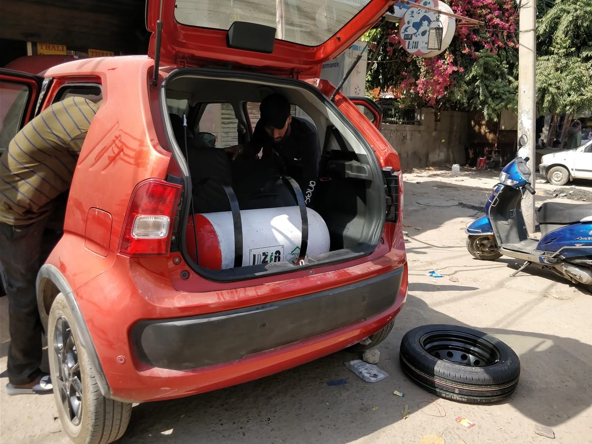 filling slurry with CNG-laden kit can be heavy
