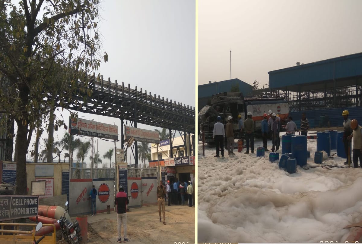 Fire in tanker engine at Baitalpur oil depot at deoria