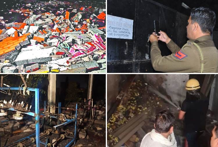 One died and Three Scorched due to blast in Fireworks Factory in Karnal Of Haryana