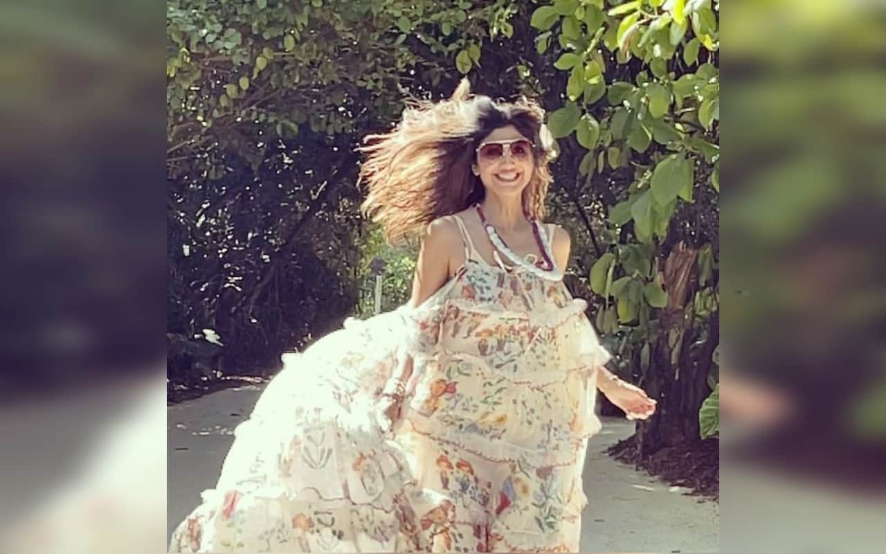 Shilpa Shetty Bikini Photos on Maldives Holiday: Shilpa Shetty raj kundra at Maldives vacation share pic in leopard print bikini