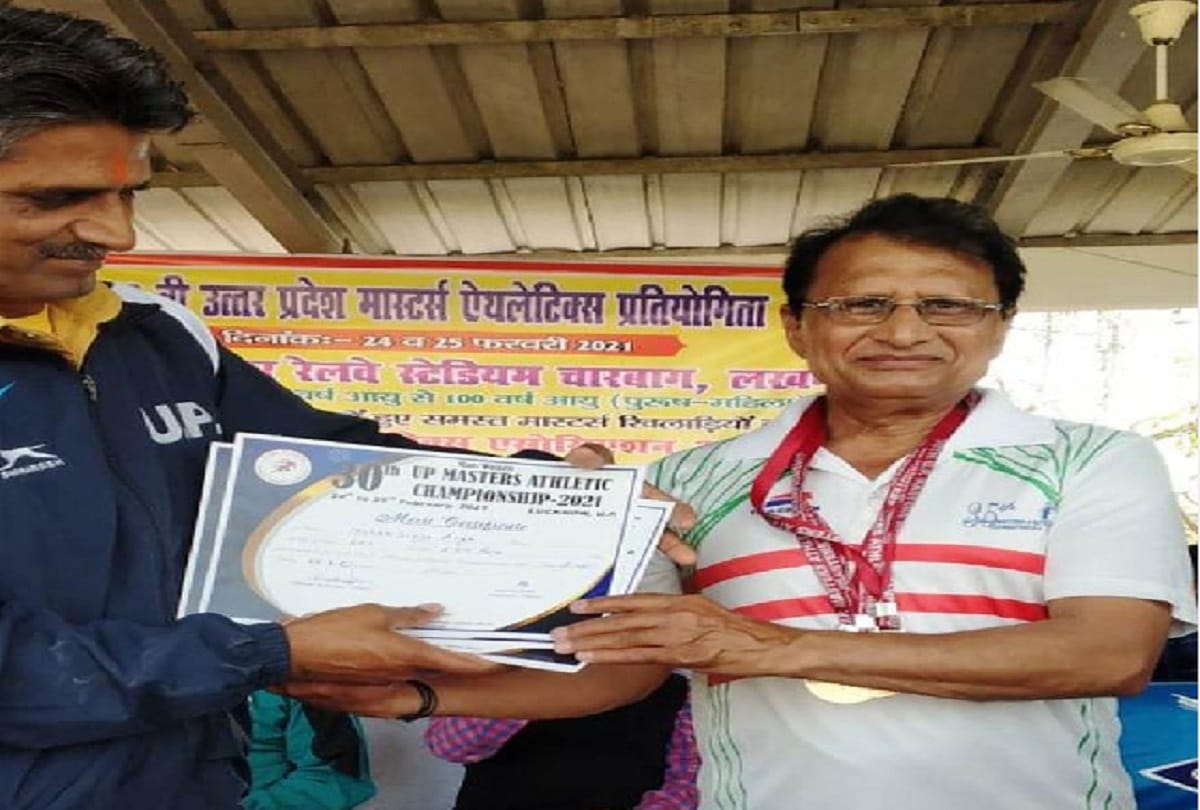60-year-old mohan singh won three gold medals in 5 10 and 1500 meters race
