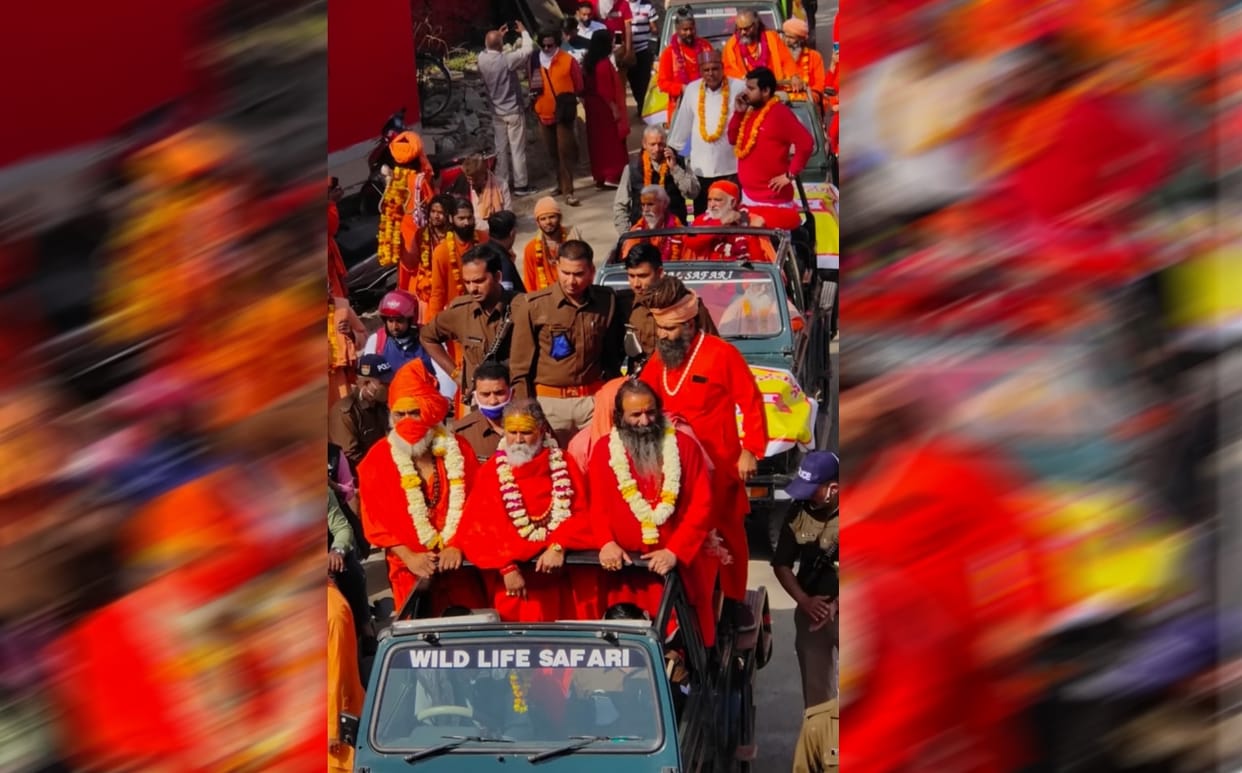 Haridwar Maha Kumbh Mela 2021: : Niranjani Akhara Peshwai today, please follow this route