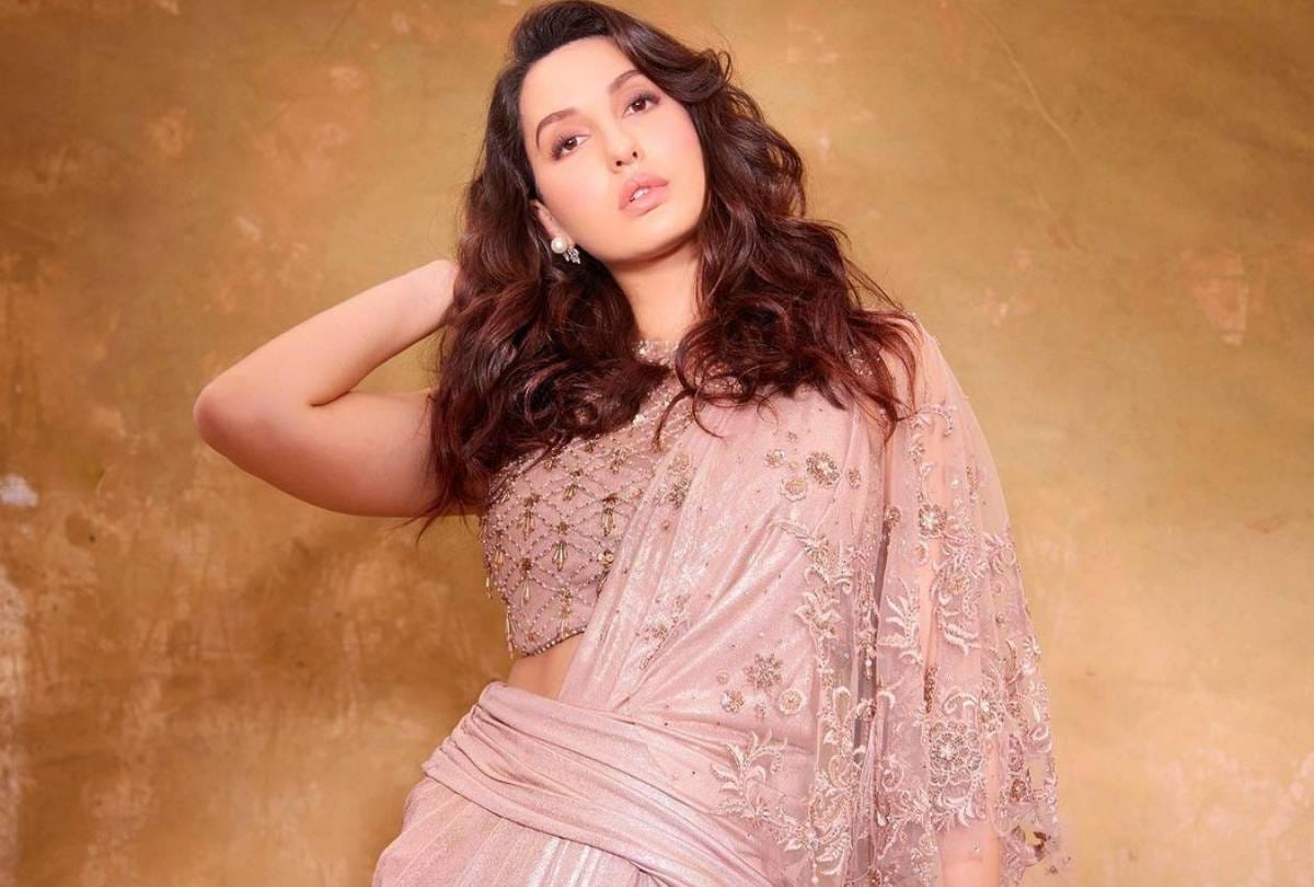 nora fatehi gorgeous look in saree from bigg boss 14 finale to dance india dance show