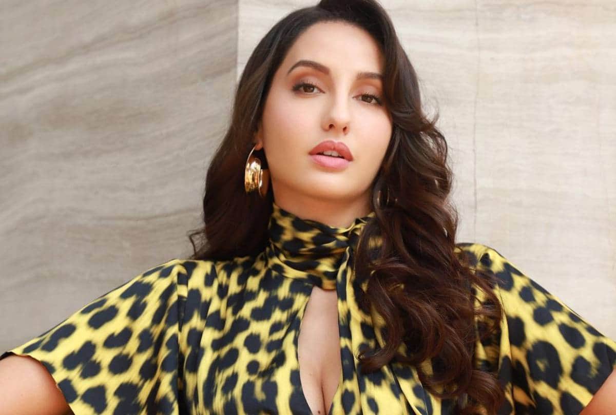 nora fatehi flaunts slim waist in crop top looking gorgeous