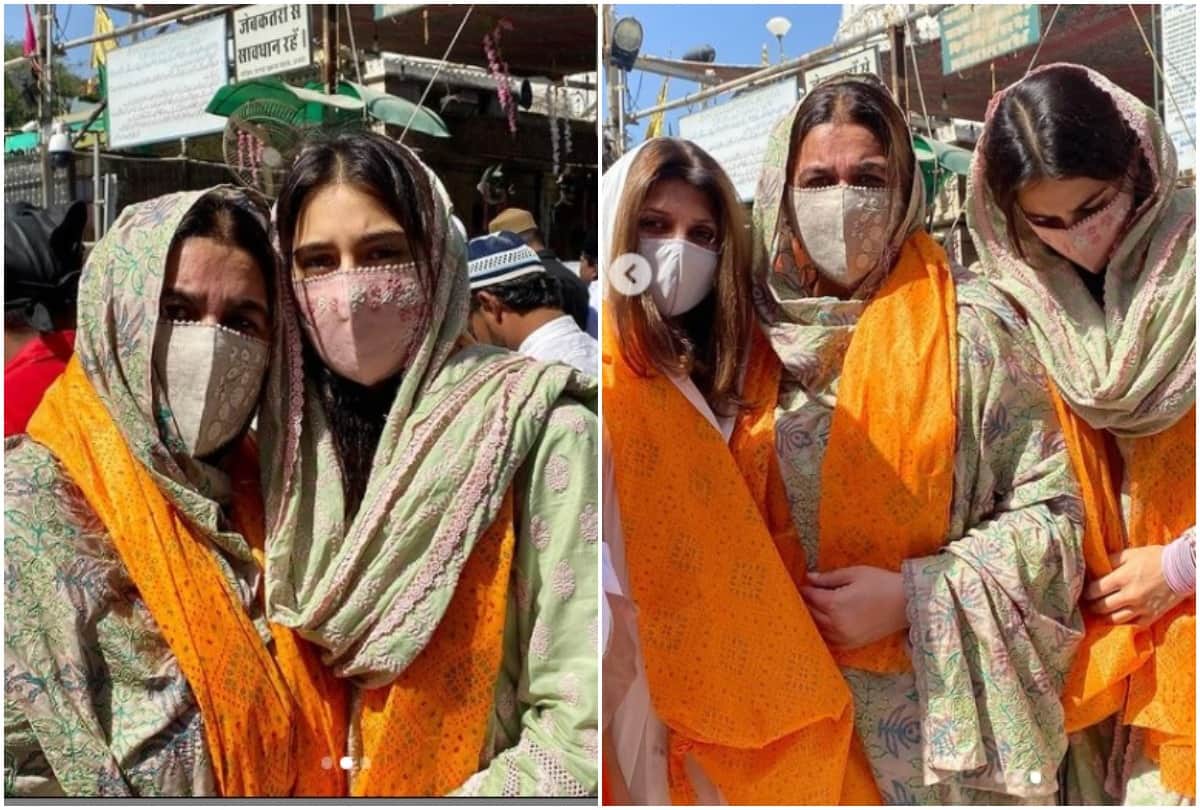 Sara Ali Khan pays visit to Ajmer Sharif with mom Amrita Singh see in PICS