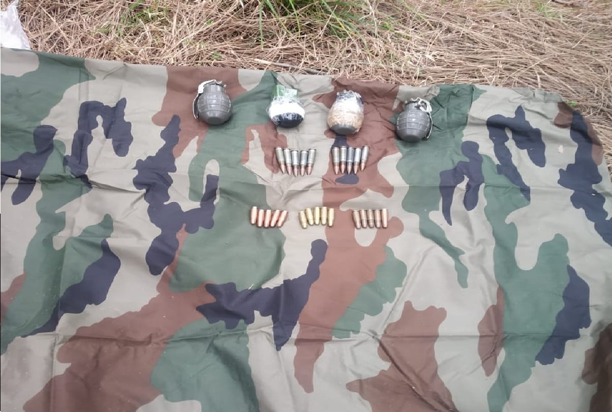 Balakote police army search operation arms and ammunition recovered from Dhar gloom Balakote jammu kashmir