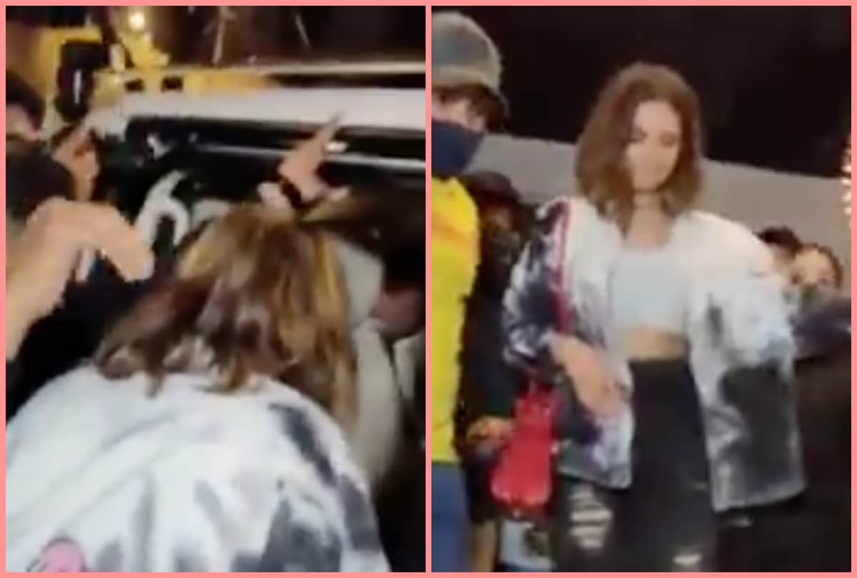 Deepika Padukone video viral when she stucked in crowd and a woman snatched her purse