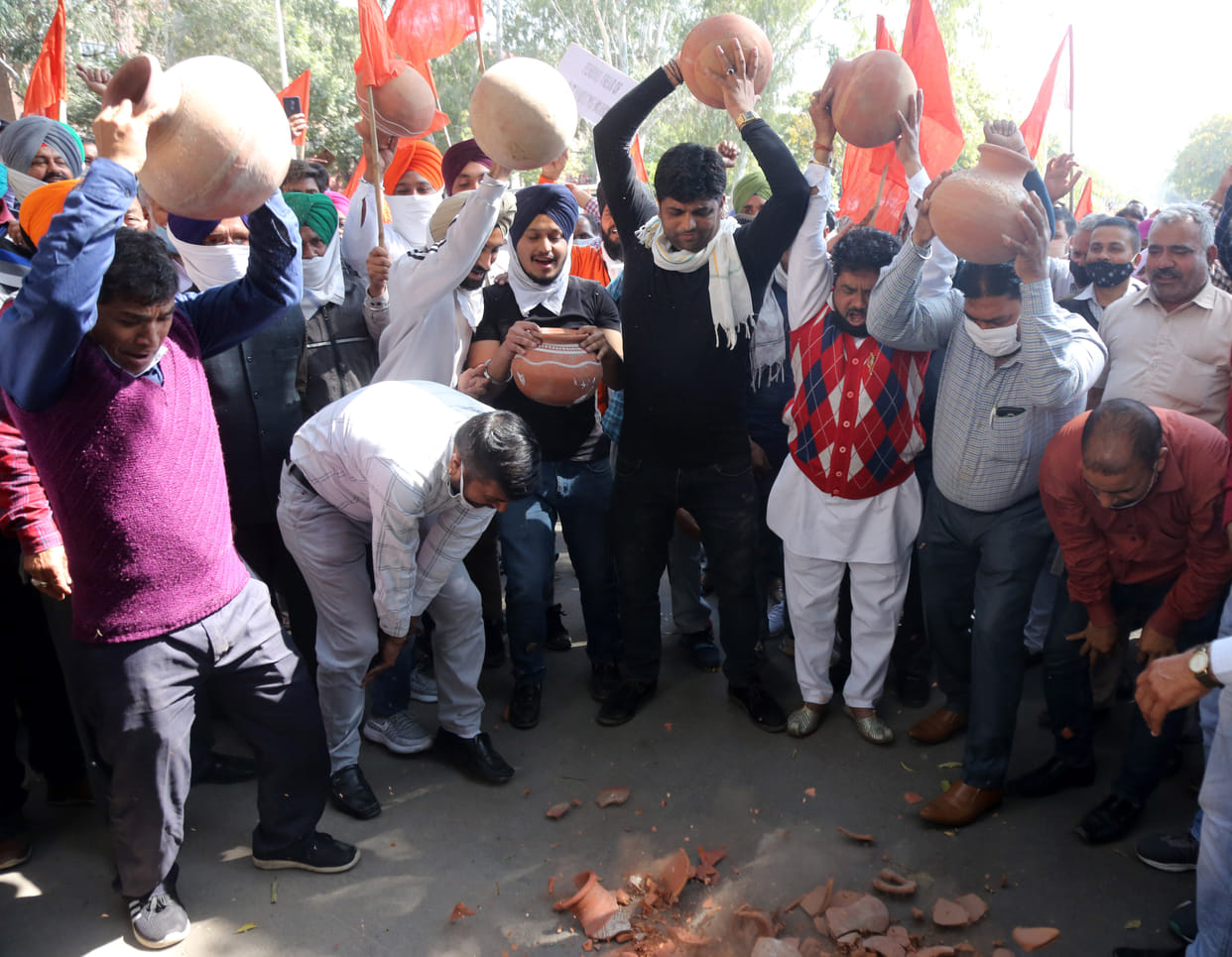 Demonstration in front of corporation office if demands are not met