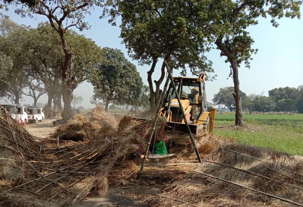 SDM removed encroachment from pond and deh land