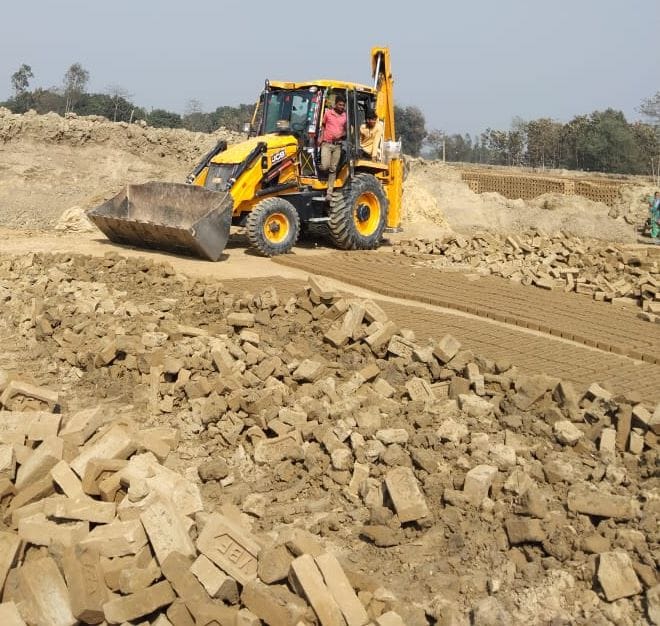 JCB run on two brick-kilns