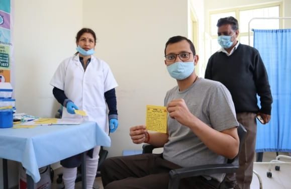 Corona-19 vaccine applied to DM Rudraprayag District